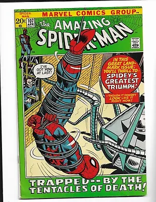 Buy Amazing Spider-man 107 - F 6.0 - Spencer Smythe - Gwen Stacy (1972) • 33.21£