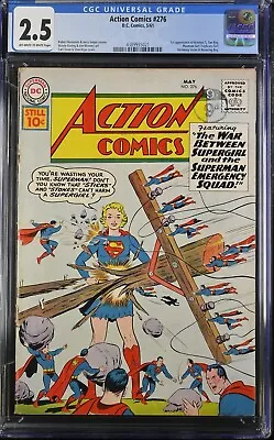 Buy Action Comics 276 5/61 D.C. Comics CGC 2.5 KEY ISSUE • 215.45£