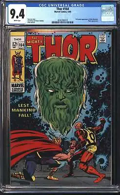 Buy Marvel Thor 164 5/69 FANTAST CGC 9.4 White Pages • 199.06£