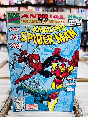 Buy Amazing Spider-Man Annual #25 The Vibranium Vendetta Ironman And Venom 1991 • 8£
