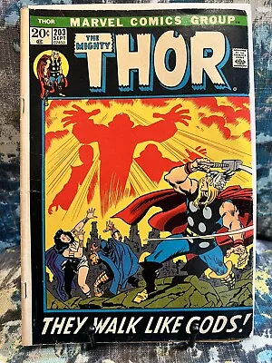 Buy The Mighty Thor 203 Marvel Comics 1972 2st Appearance Young Gods • 6.36£