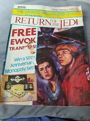 Buy Star Wars Comic - Return Of The Jedi - No 99 - Date 11/05/1985 - Marvel Comic • 9.30£
