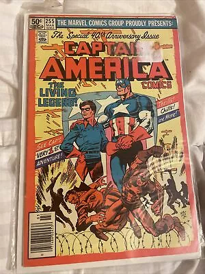 Buy Captain America # 255 - (nm-) -the Living Legend-john Byrne-40th Anniversary Iss • 12.64£