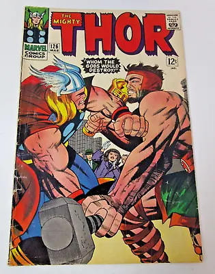 Buy Thor 126 1966 [VG] 1st Thor Issue (from Journey Into Mystery 125) Hercules Cover • 119.92£