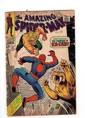 Buy Amazing Spider-man #57, GD 2.0, Ka-Zar • 16.56£