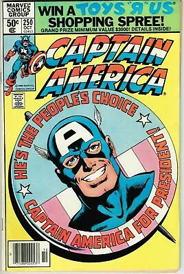 Buy Captain America #250 (1968) - 6.5 FN+ *Cap For President* • 5.17£