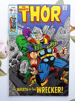 Buy MIGHTY THOR #174 - ' The Wrath Of The Wrecker' - KIRBY - HIGH GRADE VF+ To VF/NM • 25£