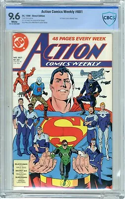 Buy Action Comics  #601  CBCS  9.6  NM+   White Pgs  1988  1st “Action Comics Weekly • 51.97£