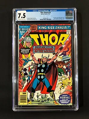 Buy Thor Annual #6 CGC 7.5 (1977) - Guardians Of The Galaxy & Korvac App • 47.49£