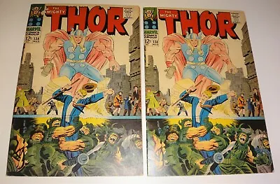 Buy Thor #138 (2) Copies 8.5,7.5 Kirby Classics 1967 • 49.28£