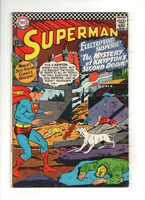 Buy SUPERMAN #189 VG+, Curt Swan Cvr, Wayne Boring Art, Krypton Lives Again, DC 1966 • 4.79£