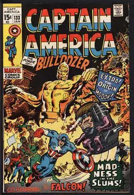 Buy Captain America #133 5.0 // Origin Of M.o.d.o.k. Marvel Comics 1971 • 22.07£