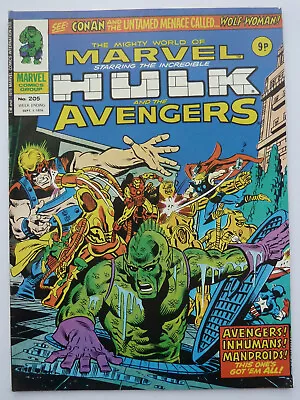 Buy Mighty World Of Marvel #205 - Hulk - Marvel UK Comic - 1 September 1976 VF- 7.5 • 5.99£