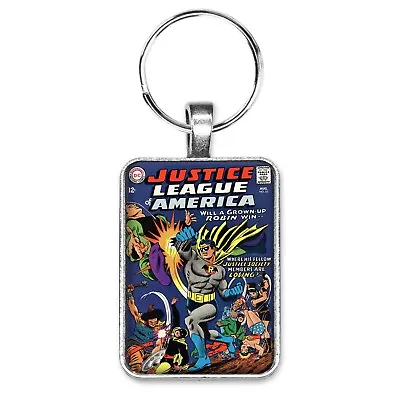 Buy Justice League Of America #55 Cover Key Ring Or Necklace DC Comic Book Jewelry • 10.29£