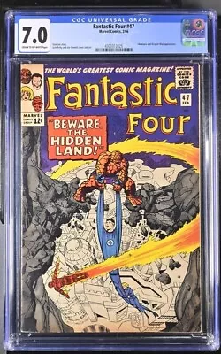 Buy Marvel Fantastic Four #47 2/66 Cgc 7.0 F/vf Inhumans Dragon Man Appearance 🔥 • 237.08£