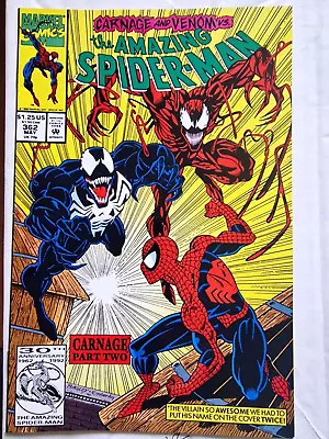 Buy Spider-Man 362 Marvel 1992 3rd Overall Appearance Of Carnage • 28£