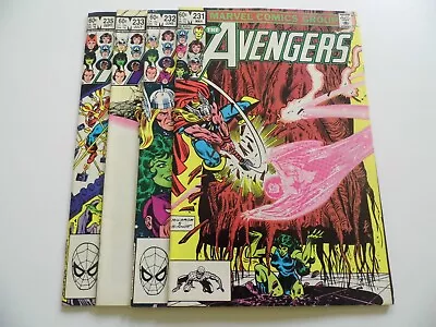 Buy Marvel  Avengers Bronze Age 4 Issue Bundle 231,232,233,235 Higher Grade  • 19.50£