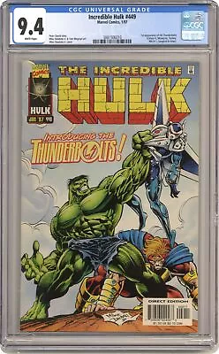 Buy Incredible Hulk #449 CGC 9.4 1997 3881506010 1st App. Thunderbolts • 144.77£
