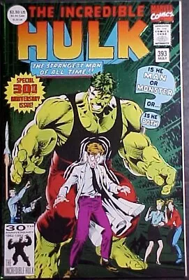 Buy The Incredible Hulk #393! Foil Cover! Vf- 1992 Marvel Comics • 1.59£
