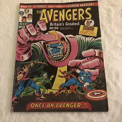 Buy Marvel Comics The Avengers #20 1974 ''once An Avenger..!' Stan Lee Steve Ditko • 10£