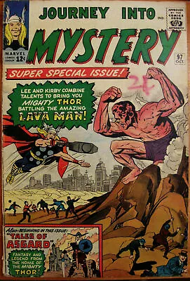 Buy JOURNEY INTO MYSTERY# 97 Oct 1963 (6.5 FN+) 1st Lava Man 1st Tales Of Asgard KEY • 471.72£