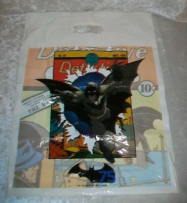 Buy 2014 Batman 75th Anniversary DC Comics Promo Plastic Shopping Storage Bag • 12.34£
