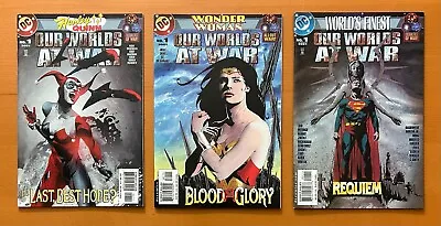Buy Our Worlds At War 3 X One Shots - Harley Quinn, Wonder Woman, Superman (DC 2001) • 18.38£