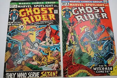 Buy Marvel Spotlight #7 & #8 3rd & 4th Ghost Rider, 1st Snake Dance & Messenger 1973 • 32.17£