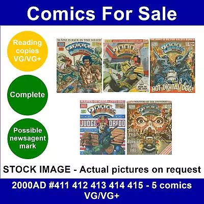 Buy 2000AD #411 412 413 414 415 - 5 Comics VG/VG+ • 10.99£