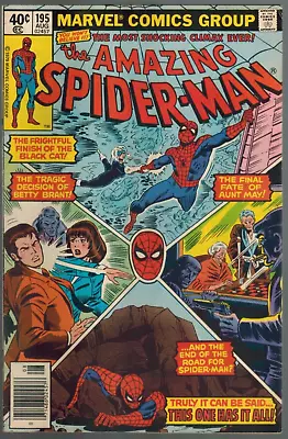 Buy Amazing Spider-Man 195  2nd Appearance Of The  Black Cat!   Fine  1979 Marvel • 15.94£