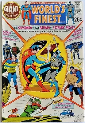 Buy World's Finest #197 (1970) Vintage Giant-Sized Superman Vs. Batman Issue • 18.27£