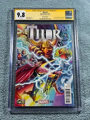 Buy THOR #1 CGC SS 9.8 WP Jane Foster As THOR Alex Ross Signed 1 For 75 Variant RARE • 474.33£