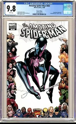 Buy Marvel AMAZING SPIDER-MAN 2009 #603 70th Anniversary Frame VARIANT CGC 9.8 Rare • 237.17£