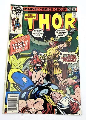 Buy Marvel Comics Group The Mighty Thor #276 Thor Vs Thor Vol. 1 (1978) • 4.81£