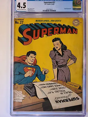 Buy Superman # 27 Dc 1944 Cgc 4.5 Wayne Boring Cover • 454.60£