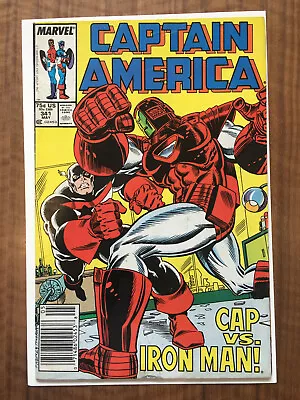Buy CAPTAIN AMERICA # 341, Newsstand, 1st Lemar Hoskins, VG Condition • 11.85£