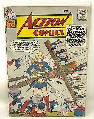Buy 1961 Action Comics 276 War Between Supergirl And The Superman Emergency Squad • 128.81£