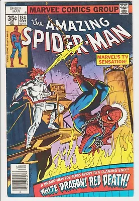 Buy AMAZING SPIDER-MAN #184 WHITE DRAGON & Dr PHILLIP CHANG 1st App SEP 1978 • 16£