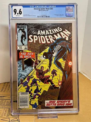 Buy Amazing Spider-Man #265 CGC 9.6, NEWSSTAND, WP, 1ST Silver Sable, Marvel (1985) • 102.54£
