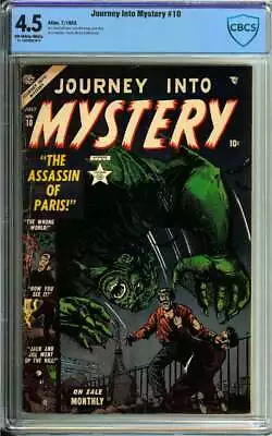 Buy Journey Into Mystery #10 Cbcs 4.5 Ow/wh Pages // Pre Hero Comics 1953 • 439.74£