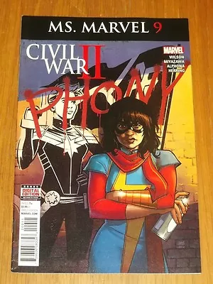 Buy Ms Marvel #9 Marvel Comics Civil War Ii September 2016 • 3.49£