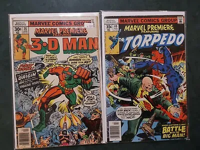 Buy Marvel Premiere #35 1st Appearance The 3-D Man - By Roy Thomas Jack Kirby + #40 • 7.88£