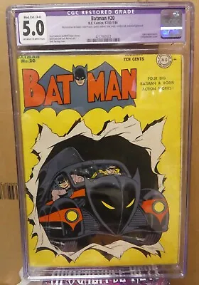 Buy DC Comics Batman 20 CGC 5.0 1st Batmobile Cover Joker Appearance 1944 Golden Age • 1,799.99£