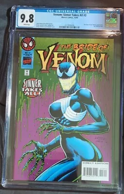 Buy Venom: Sinner Takes All #3 CGC 9.8 WP Marvel 1995 1st She-Venom • 154.17£
