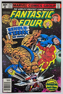 Buy Fantastic Four #211 1979 8.0-8.5 VF 1st Appearance Terrax-New Herald Of Galactus • 23.99£