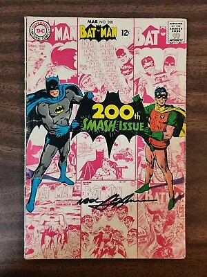 Buy Batman #200 DC 1968 Silver Age Autographed By Neal Adams 1st Artwork On Batman • 160.64£