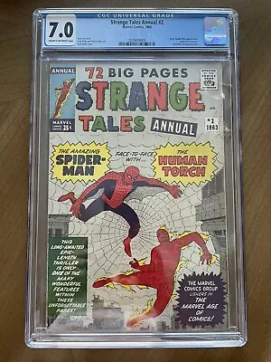 Buy Strange Tales Annual #2 Cgc 7.0 1st Spider-man Crossover Marvel Key Silver Age • 1,025.03£