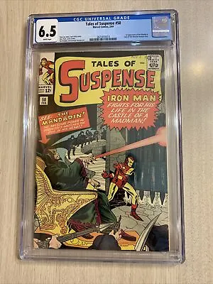 Buy Tales Of Suspense 50 Cgc 6.5 Fn+ Super Rare White Pages Kirby 1964 Ist Mandarin • 834.16£