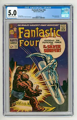 Buy Fantastic Four #55 CGC 5.0 Classic Thing Vs Silver Surfer Cover And Story • 175.50£