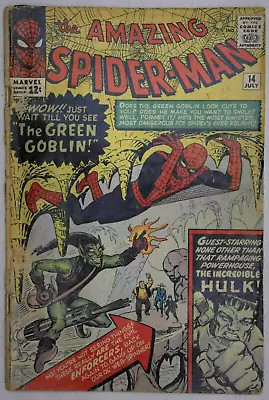 Buy Amazing Spider-Man #14 1st Appearance Green Goblin  Marvel Comics (1963) GRAIL! • 899.95£